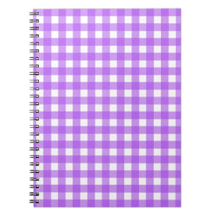 Carnet En vichy violet brillant