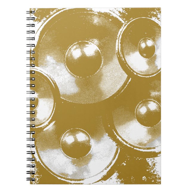 Carnet Enceintes de musique orange (Devant)
