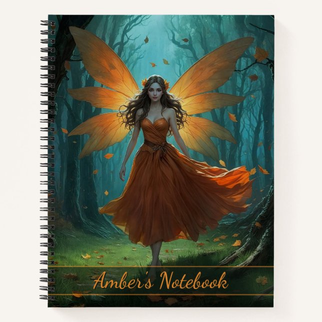 Carnet Enchanted Autumn Fairy Thanksgiving Fantasy Art (Devant)