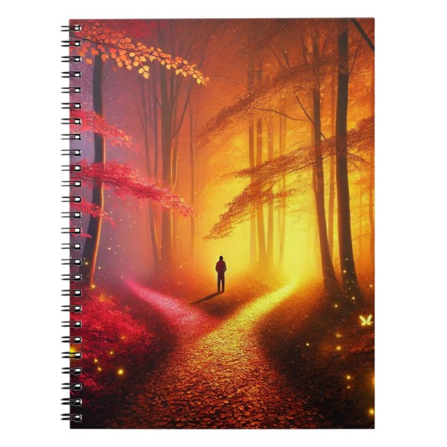 Carnet Enchanted Crossroads - Vibrant Autumn Forest Art P (Devant)