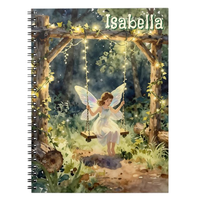 Carnet Enchanted Fairy on a Swing in a Magical Forest (Devant)