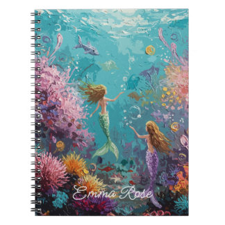 Carnet Enchanted Mermaid Underwater Scene