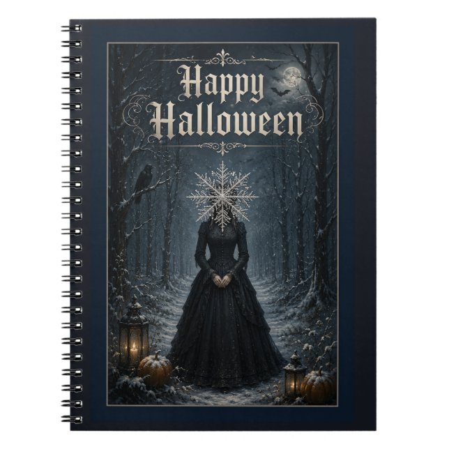 Carnet Enchanteresse de Halloween à minuit givré (Devant)