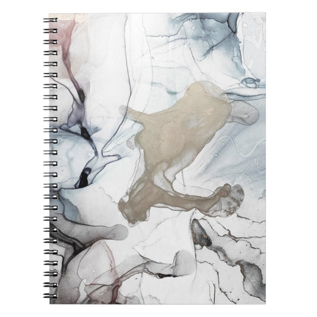 Carnet Encre d'alcool Art. Zones délicates et noires. Clo (Devant)