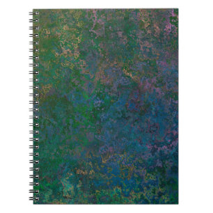 Carnet Encre d'alcool vert foncé et bleu Abstrait
