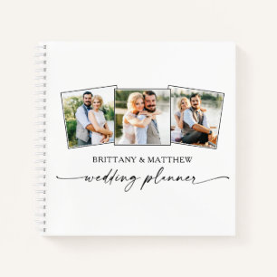 Carnet Encre de calligraphie moderne 3 Photo Wedding Plan