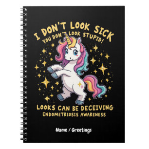 Carnet Endometriose Sensibilisation Forte Unicorne Guerri