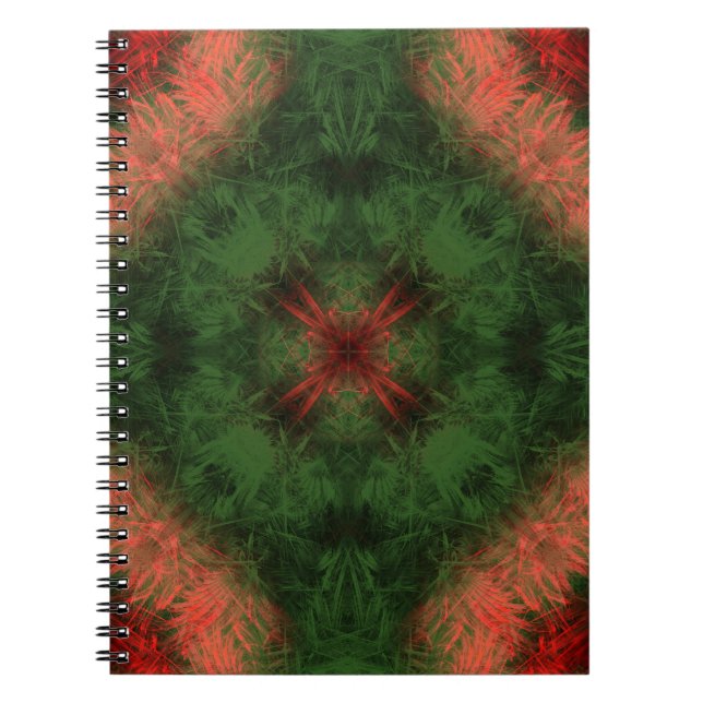 Carnet Énergie forestière kaléidoscope art fractal (Devant)