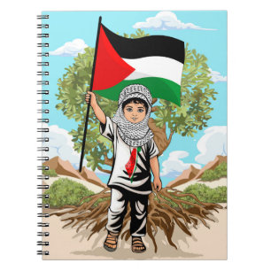 Carnet Enfant avec le drapeau de Keffiyeh Palestine