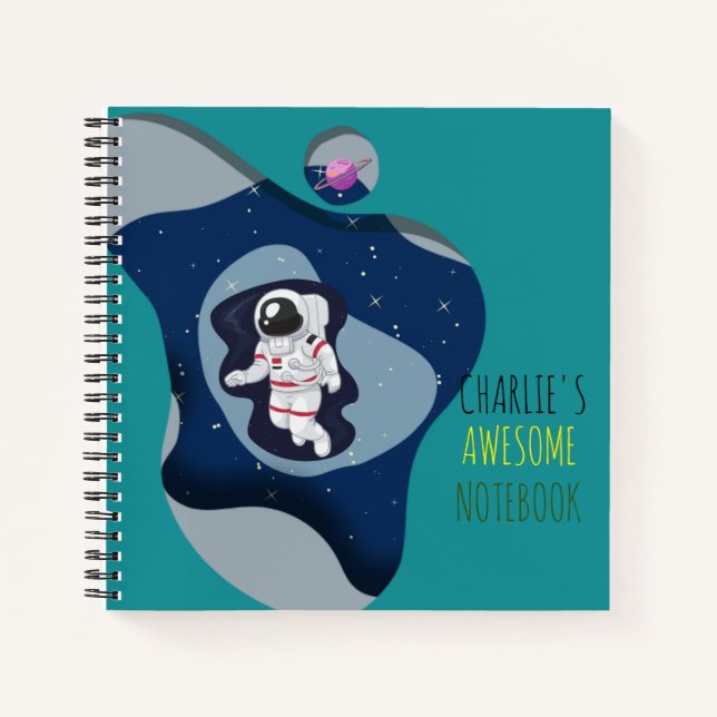 Carnet Enfant customisé Astronaut (Devant)