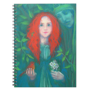 Carnet Enfant de la forêt, fille aux cheveux rouges, tein