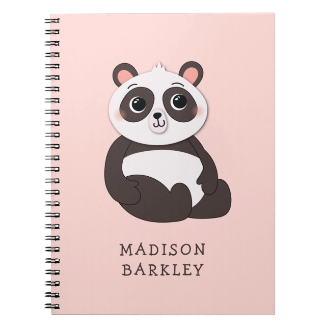 Carnet Enfant d'ours panda mignon (Devant)