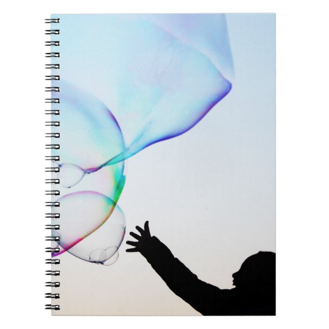 Carnet enfant joue avec des bulles minimales (Devant)