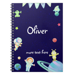 Carnet Enfants astronautes spatiaux portable personnalis
