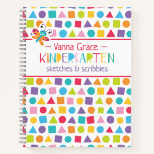 Carnet Enfants Crayons colorés Scribbles Bloc-notes