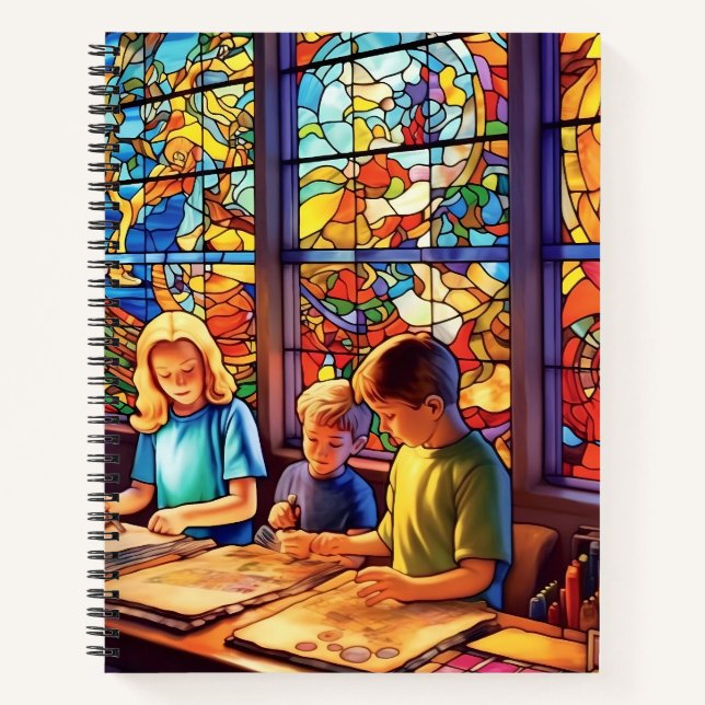 CARNET ENFANTS EN VERRE CLAIREMENT COULEUR (Devant)