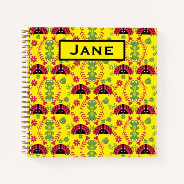 Carnet Enfants Mignonne Libellule fantaisiste (Devant)