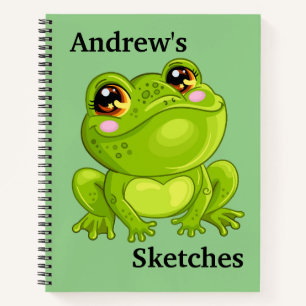 Carnet Enfants Personnalisers Grenouille verte