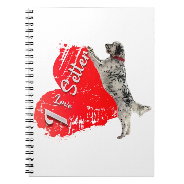 Carnet English Setter, Hunting Dog Throw Pillow Beverage  (Devant)