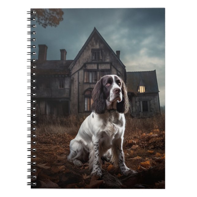 Carnet English Springer Spaniel Halloween Épouvantable (Devant)