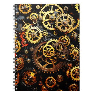 Carnet Engrenages mécaniques Steampunk 1004