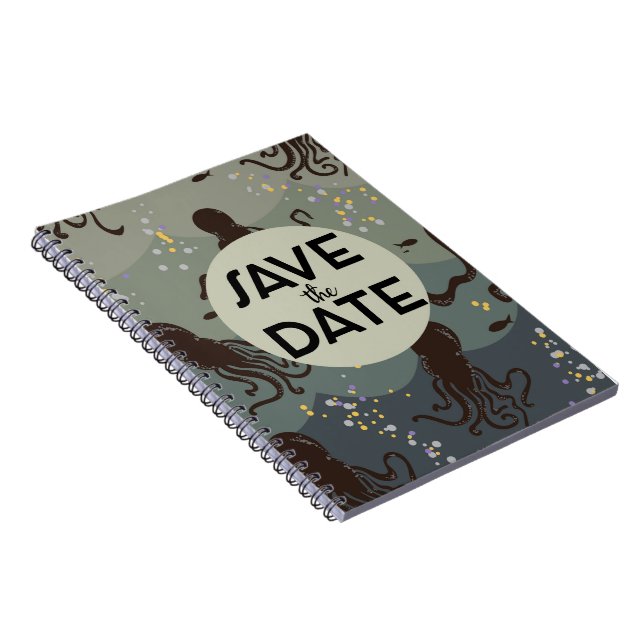 Carnet Enregistrer la date Vintage sous l'eau (Côté Droit)