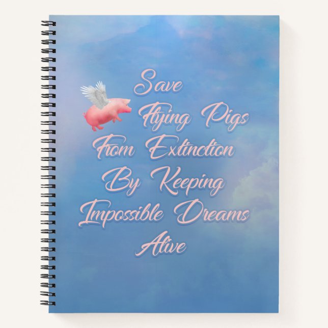Carnet Enregistrer les porcs volants (Devant)