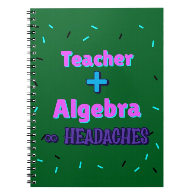 Carnet Enseignant + algèbre ×Headaches Math Algebra Ensei (Devant)