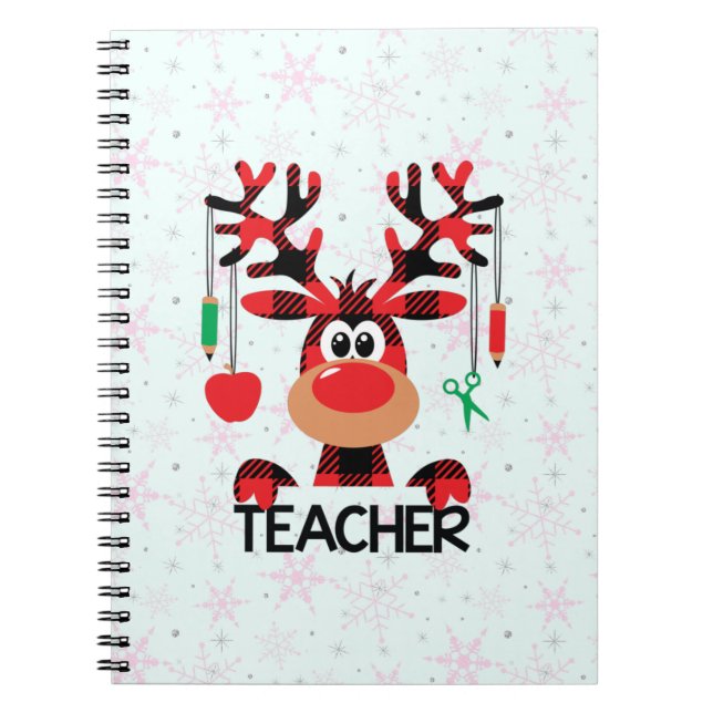 Carnet Enseignant de Noël Buffalo Plaid (Devant)