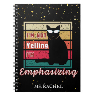 Carnet Enseignant Funny Sunset Grid Amoureux des chats