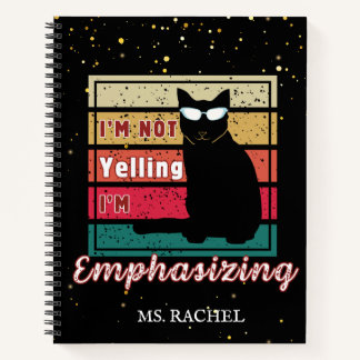 Carnet Enseignant Funny Sunset Grid Amoureux des chats