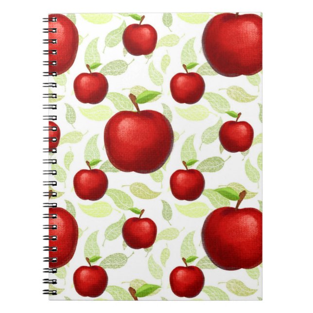 Carnet Enseignant Pommes Arbre Motif Enseignant d'art pré (Devant)