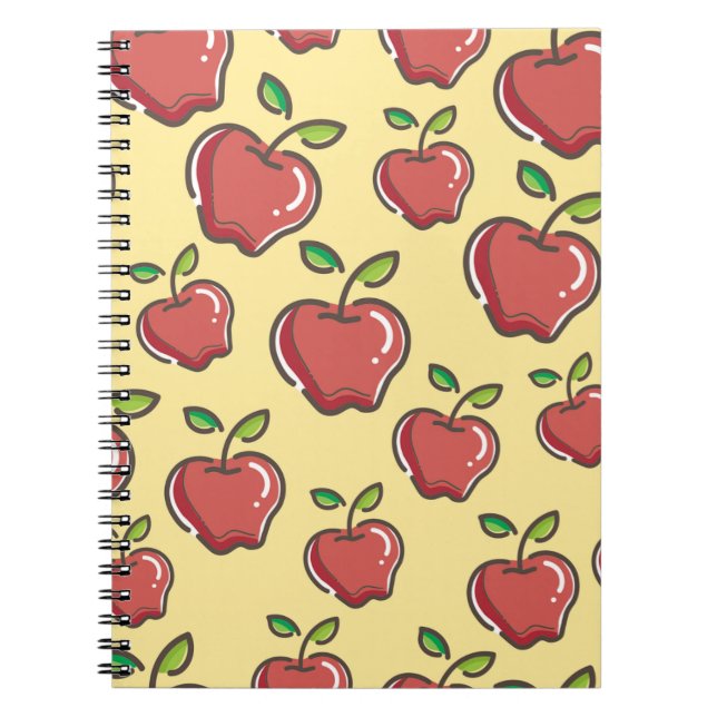 Carnet Enseignant Pommes Arbre Motif Enseignant d'art pré (Devant)
