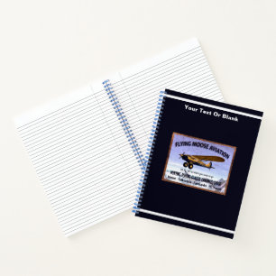 Carnet Enseigne vintage d'aviation Flying Moose
