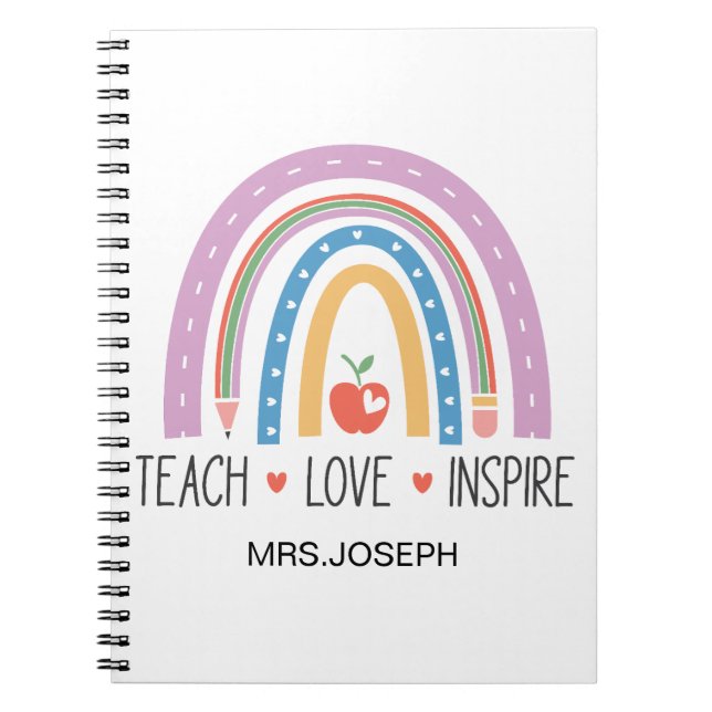 Carnet Enseigner Amour Inspirer Enseignant  (Devant)