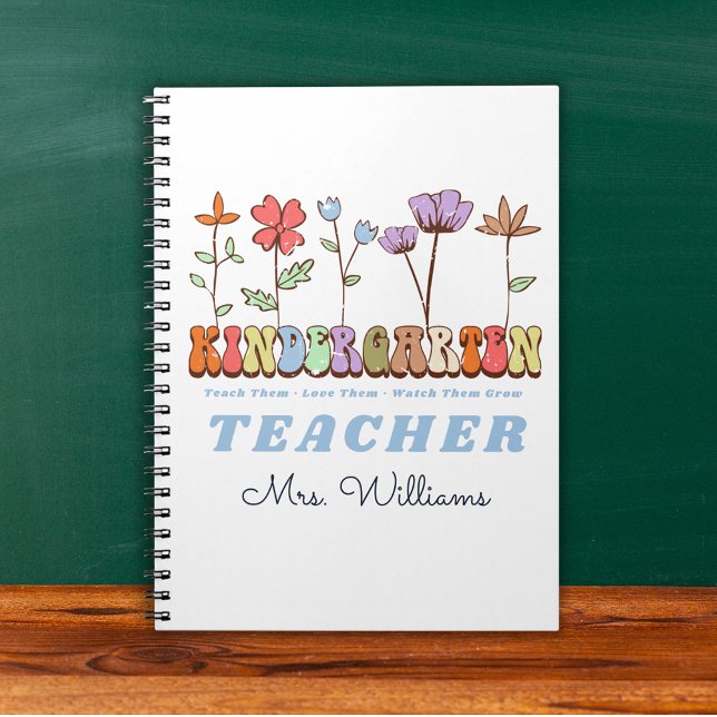 Carnet Enseigner L'Amour Croissance Fleur sauvage Materne (Teach Love Grow Wildflowers Kindergarten Teacher Notebook)