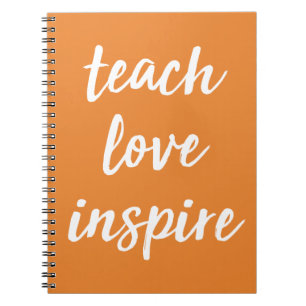 Carnet Enseignez l'amour inspirent expression inspirée