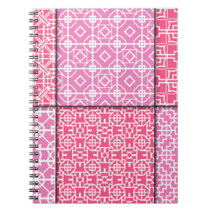 Carnet Ensemble de 6 motif géométrique transparent. Vinta