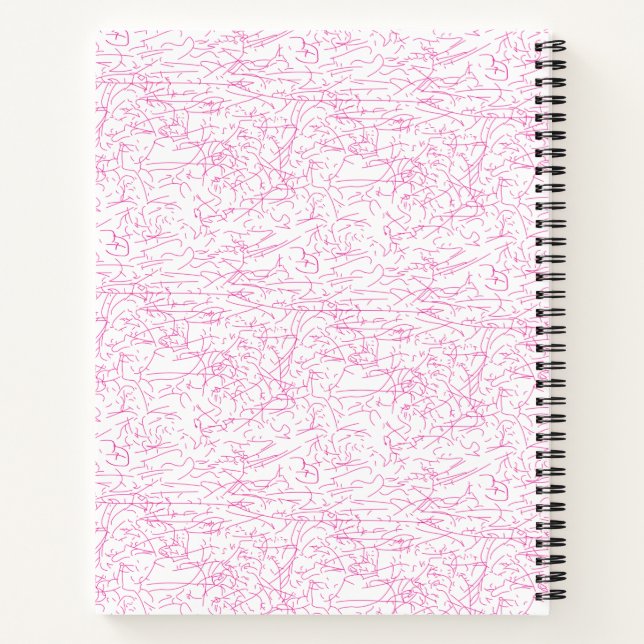 Carnet Ensemble de dossiers abstraits roses pour le burea (Dos)