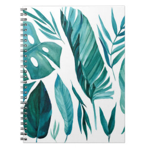 Carnet Ensemble de feuilles abstraits de palmiers tropica