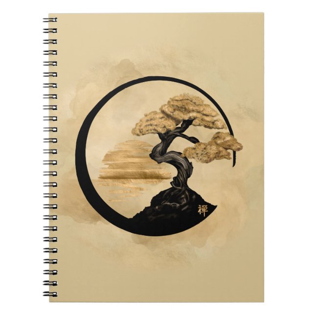 Carnet Enso Zen Circle Bonsai - Golden Sunrise (Devant)