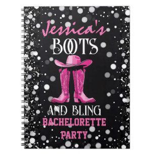 Carnet Enterrement de vie de jeune fille Pink Boots et Bl