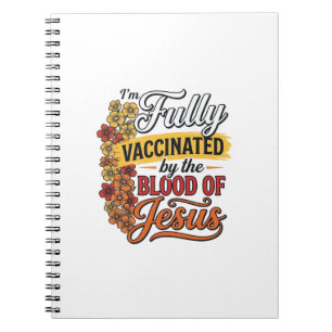 Carnet Entièrement vacciné par le sang de Jésus conceptio