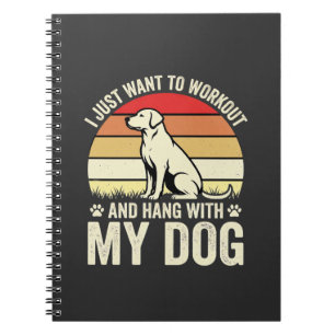 Carnet Entraînement avec mon chien Sunset Rétro