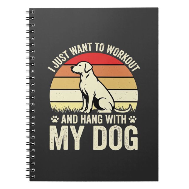 Carnet Entraînement avec mon chien Sunset Rétro (Devant)
