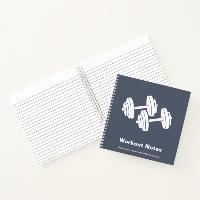 Carnet Entraînement de Fitness avec Devise Dumbbell Minim (Intérieur)