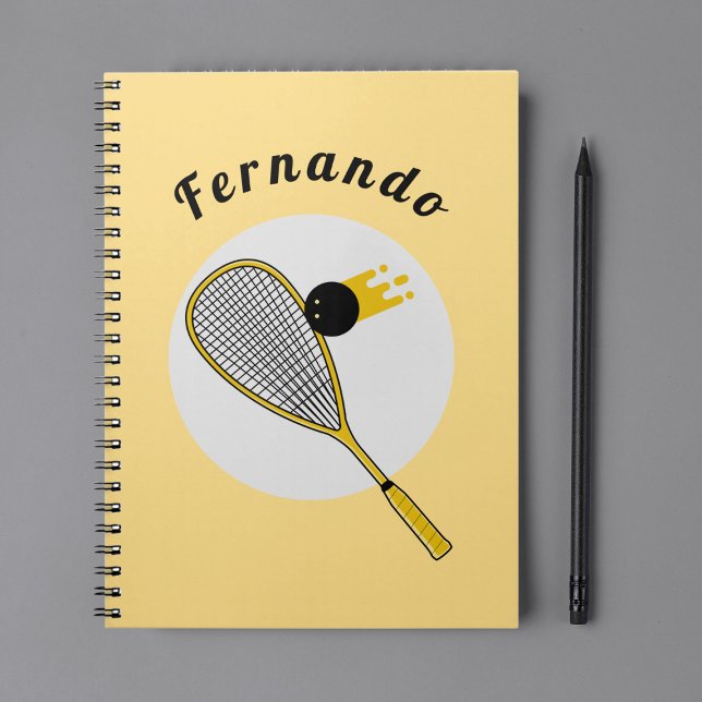 Carnet Entraîneur de joueur de squash Raquette de sport p (Créateur téléchargé)