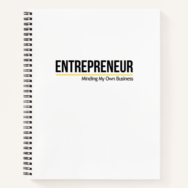 Carnet Entrepreneur : Je M'Occupe De Ma Propre Entreprise (Devant)