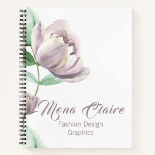 Carnet Entreprise de graphisme de mode "Fleur de paon"