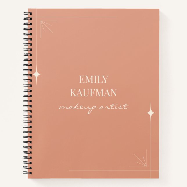 Carnet Entreprise de maquilleur professionnel minimaliste (Devant)